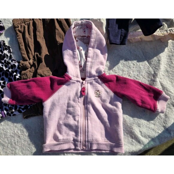 7 Pc Baby Girl Clothing Sizes 0-3, 3, 3-6 Months Mixed Lot Brands Romper Jackets - Picture 11 of 16